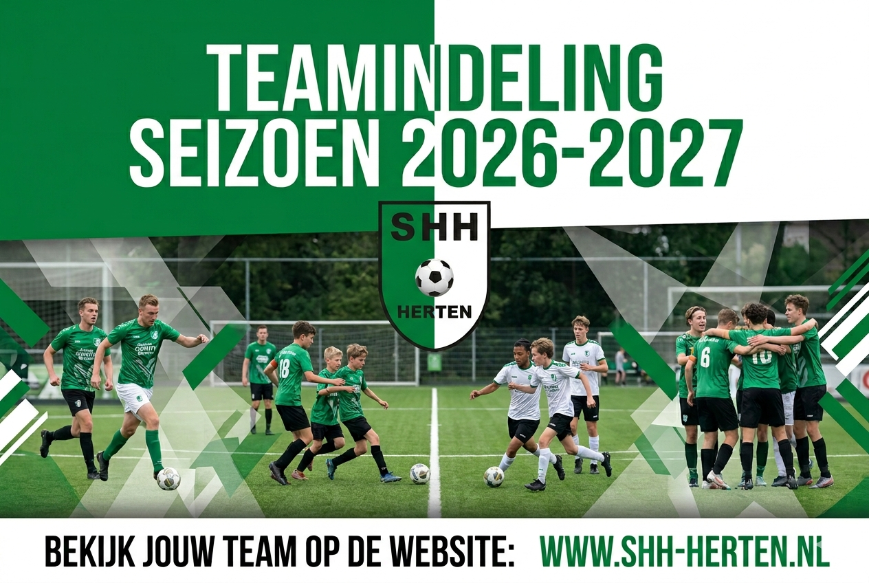 Teamindeling 2026-2027 is Bekend!